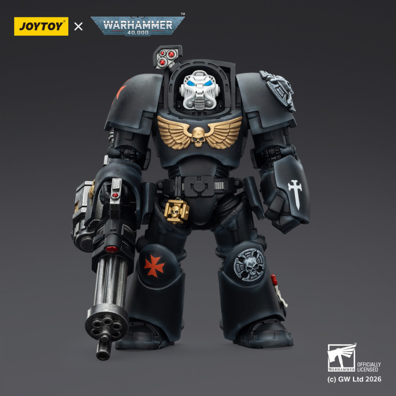JoyToy Space Marines - Black Templars - The Terminator 3 with Power Fist and Assault Cannon 1/18 - Warhammer 40K