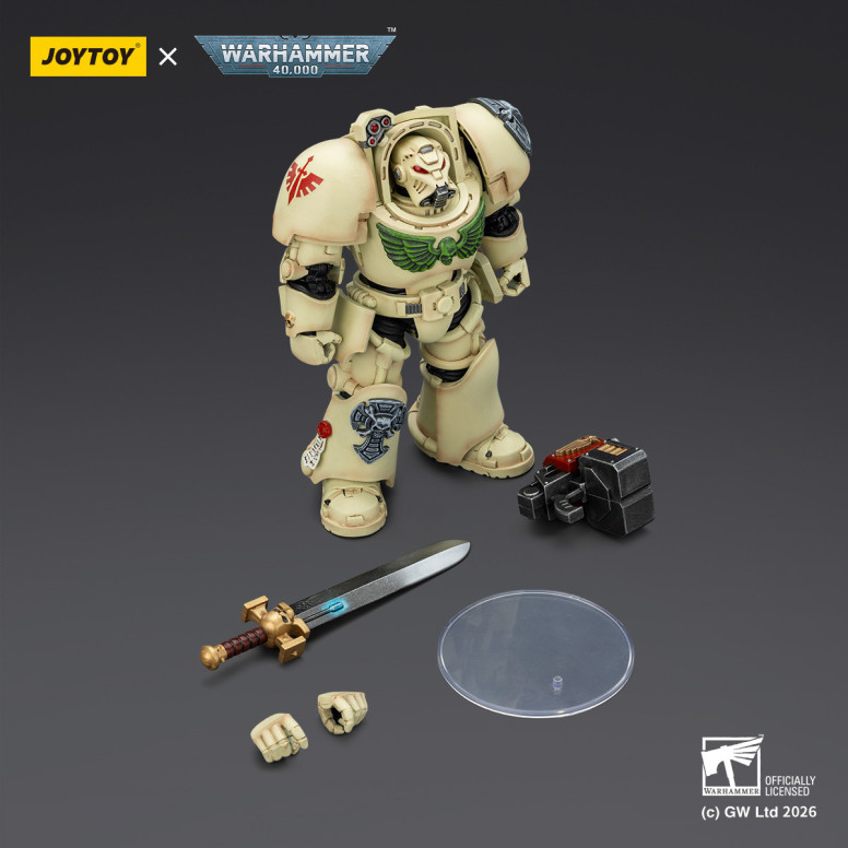 JoyToy Space Marines - Dark Angels - Deathwing The Terminator 1 with Power Sword and Storm Bolter 1/18 - Warhammer 40k