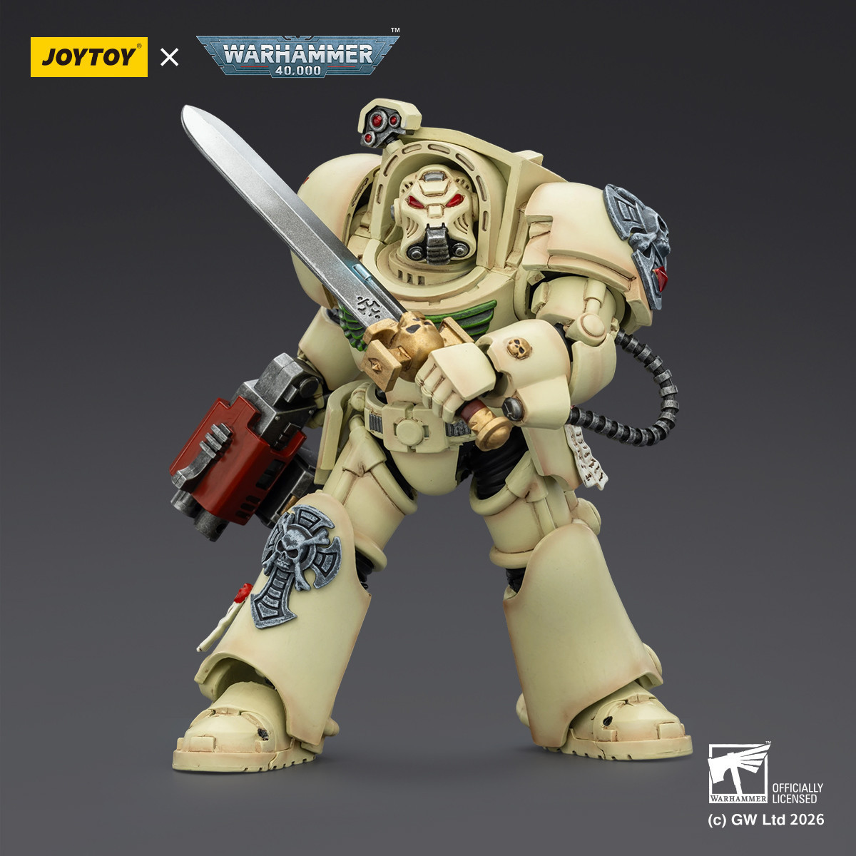 JoyToy Space Marines - Dark Angels - Deathwing The Terminator 1 with Power Sword and Storm Bolter 1/18 - Warhammer 40k
