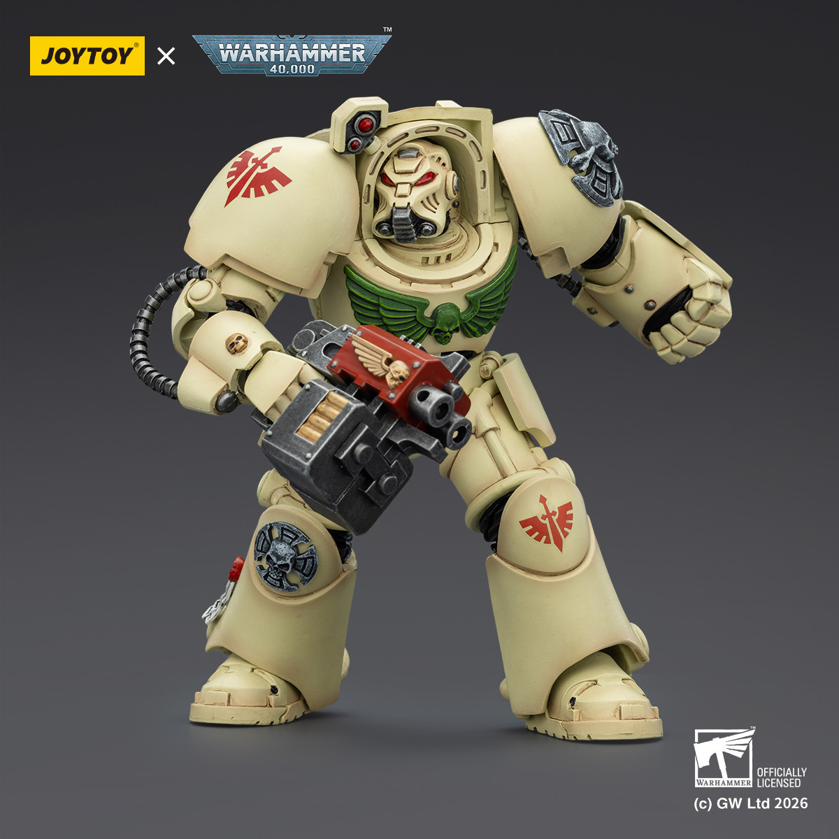 JoyToy Space Marines - Dark Angels - Deathwing The Terminator 2 with Power Fist and Storm Bolter 1/18 - Warhammer 40k