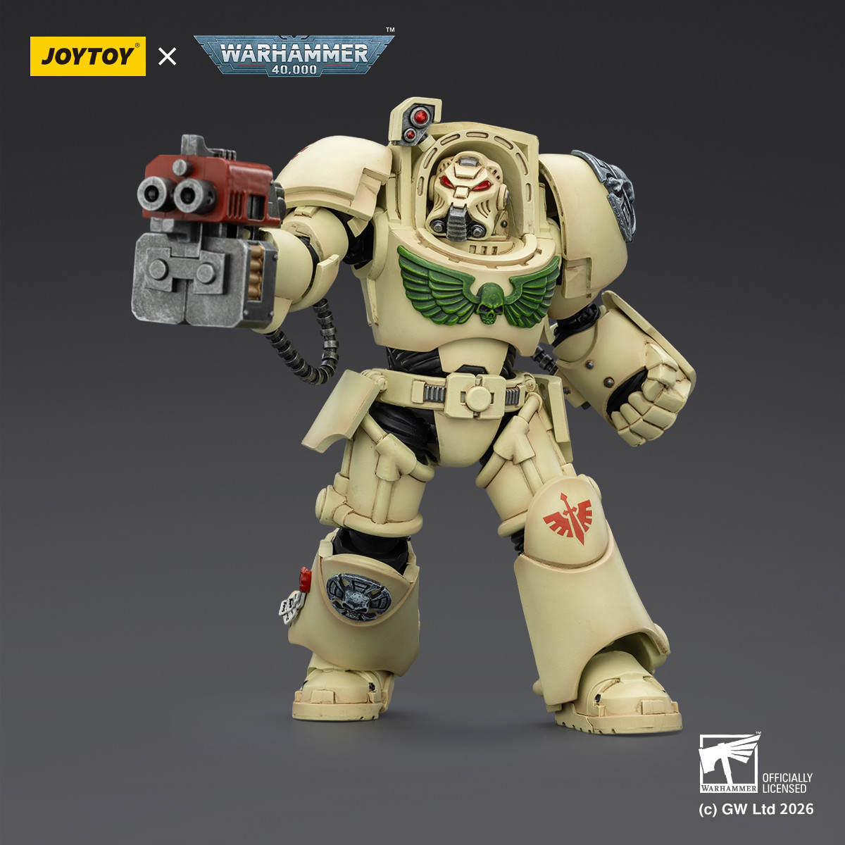 JoyToy Space Marines - Dark Angels - Deathwing The Terminator 2 with Power Fist and Storm Bolter 1/18 - Warhammer 40k