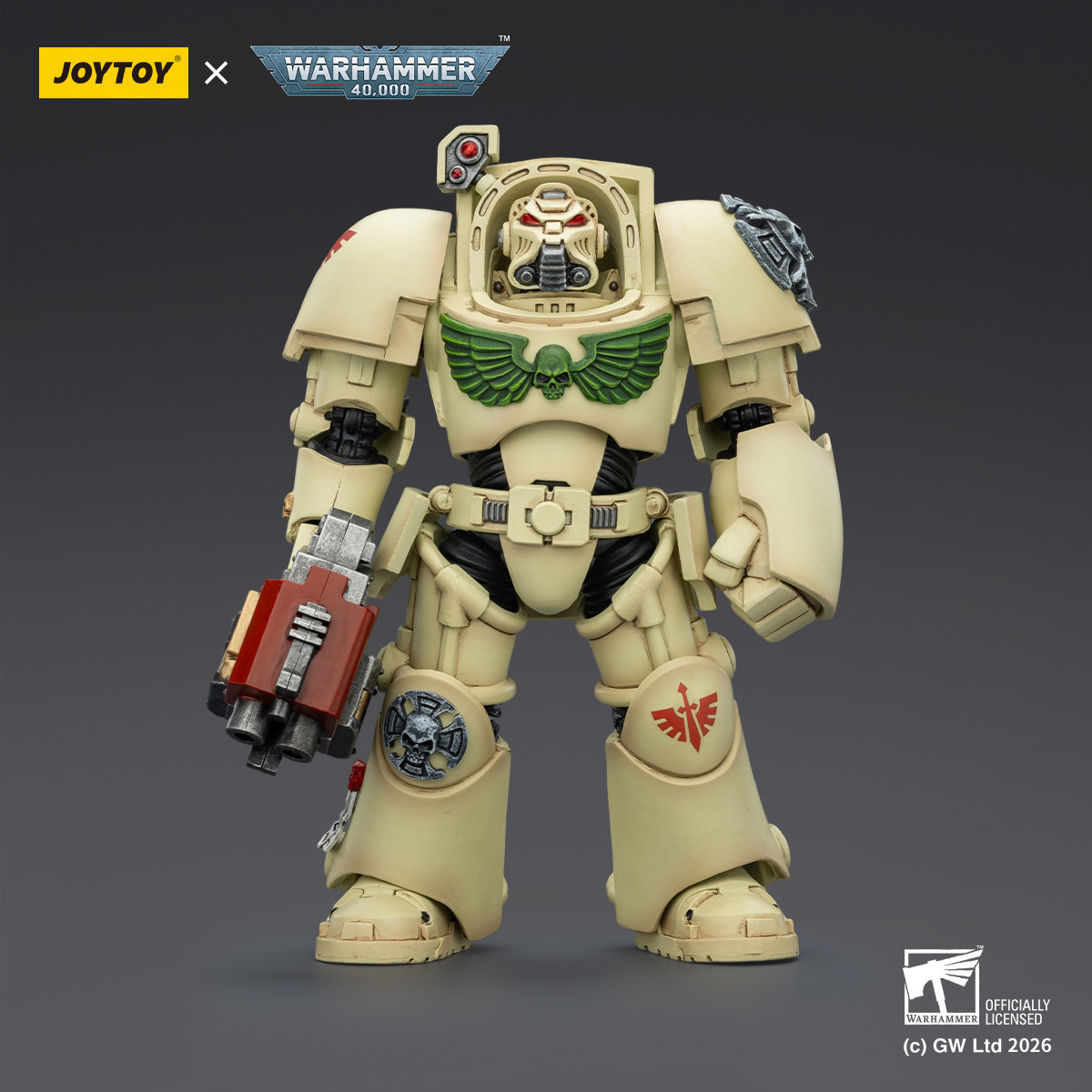 JoyToy Space Marines - Dark Angels - Deathwing The Terminator 2 with Power Fist and Storm Bolter 1/18 - Warhammer 40k