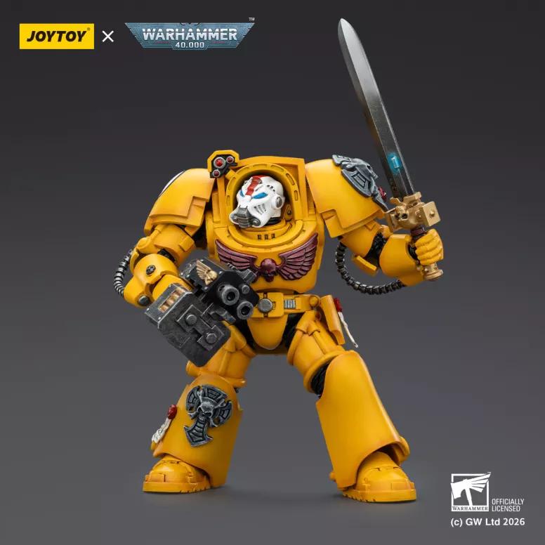 JoyToy Space Marines - Imperial Fists - The Terminator 1 with Power Sword and Storm Bolter 1/18 - Warhammer 40k