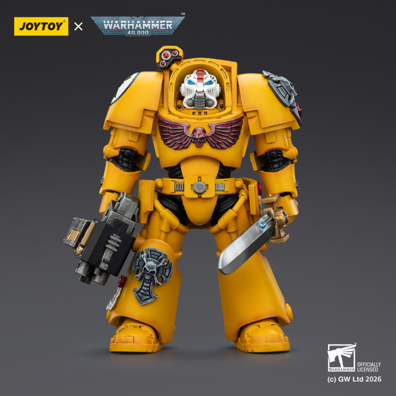 JoyToy Space Marines - Imperial Fists - The Terminator 1 with Power Sword and Storm Bolter 1/18 - Warhammer 40k