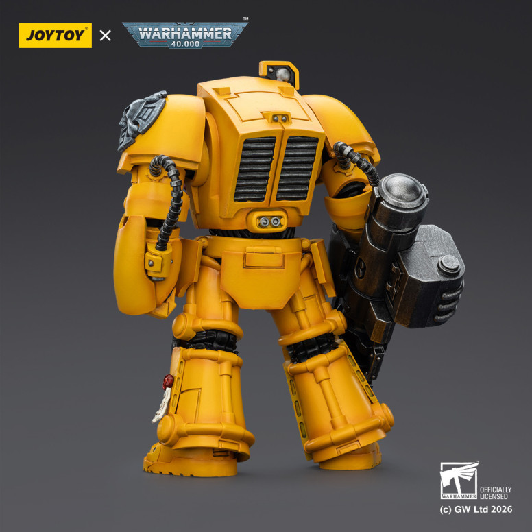 JoyToy Space Marines - Imperial Fists - The Terminator 3 with Power Fist and Assault Cannon 1/18 - Warhammer 40k
