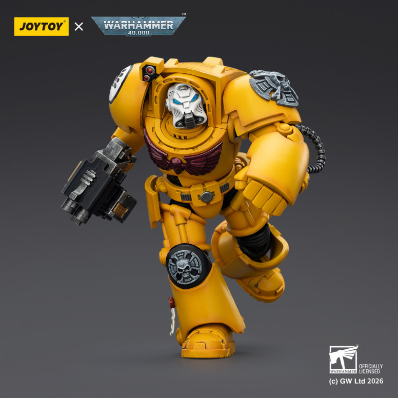 JoyToy Space Marines - Imperial Fists - The Terminator 2 with Power Fist and Storm Bolter 1/18 - Warhammer 40k