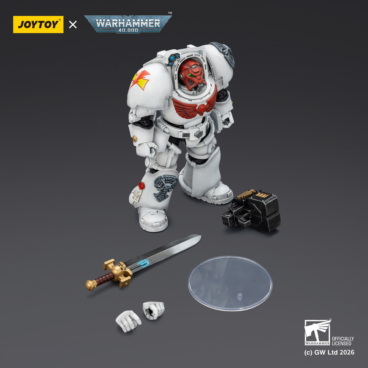 JoyToy Space Marines - White Scars - The Terminator 1 with Power Sword and Storm Bolter 1/18 - Warhammer 40k