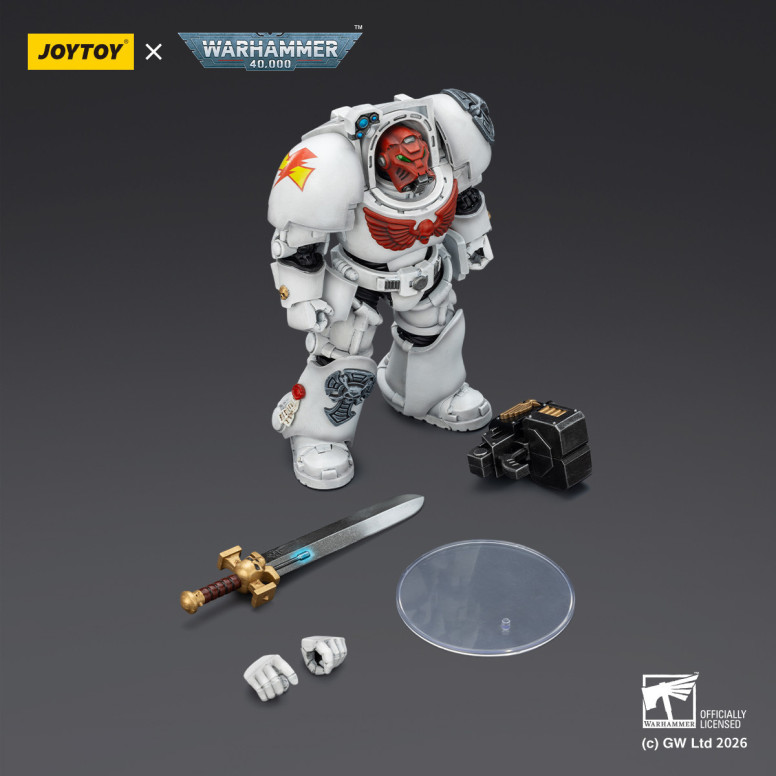 JoyToy Space Marines - White Scars - The Terminator 1 with Power Sword and Storm Bolter 1/18 - Warhammer 40k