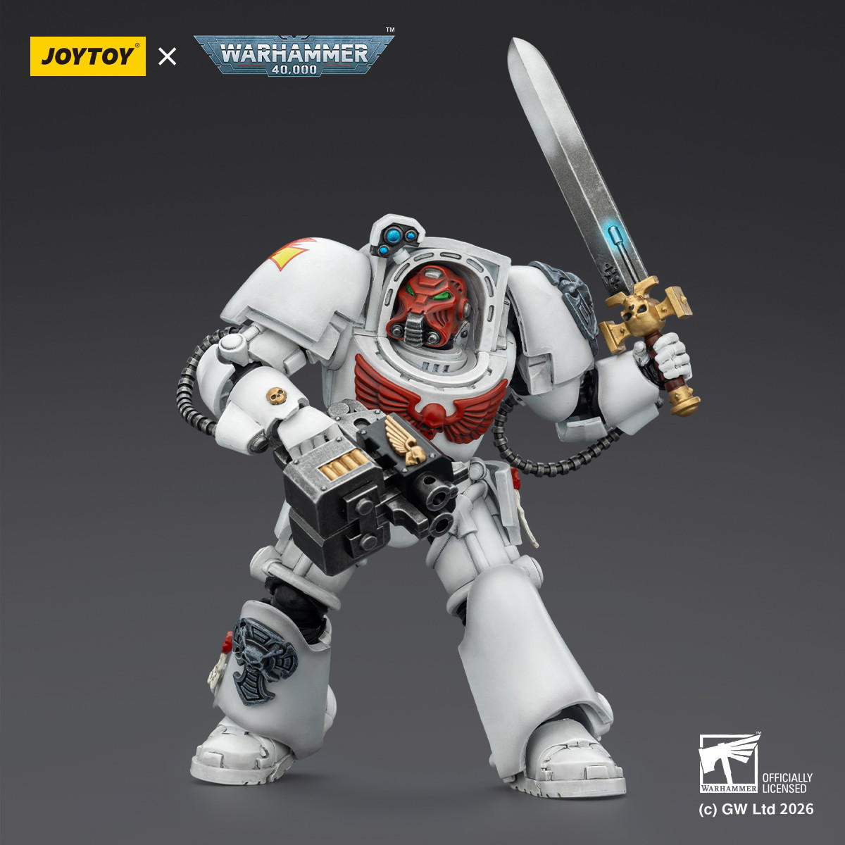 JoyToy Space Marines - White Scars - The Terminator 1 with Power Sword and Storm Bolter 1/18 - Warhammer 40k