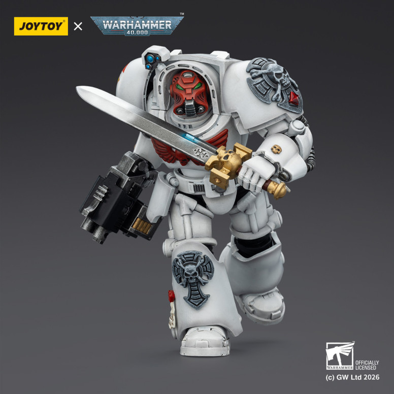 JoyToy Space Marines - White Scars - The Terminator 1 with Power Sword and Storm Bolter 1/18 - Warhammer 40k