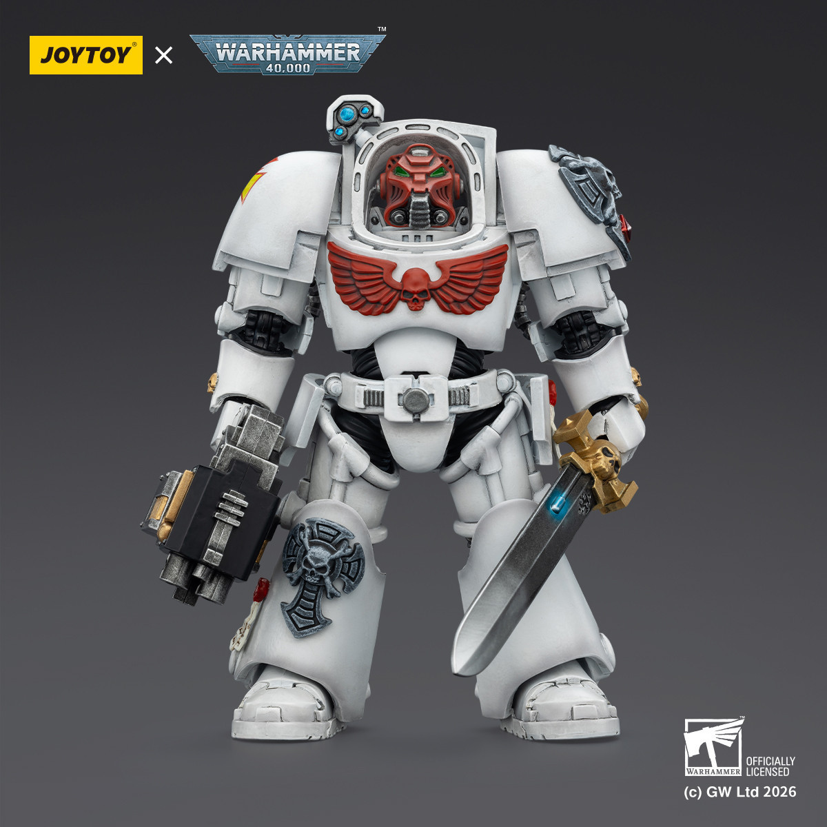 JoyToy Space Marines - White Scars - The Terminator 1 with Power Sword and Storm Bolter 1/18 - Warhammer 40k