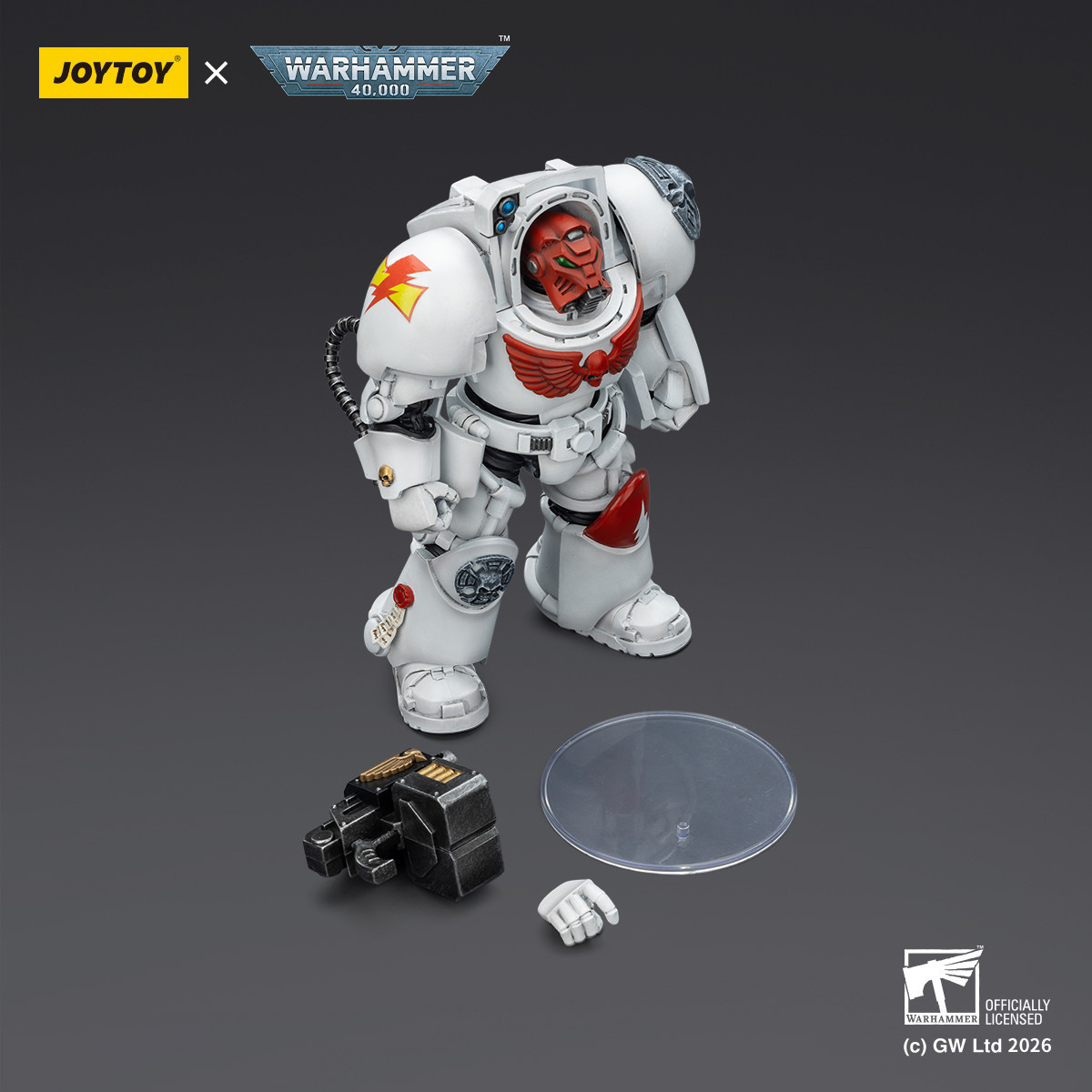 JoyToy Space Marines - White Scars - The Terminator 2 with Power Fist and Storm Bolter 1/18 - Warhammer 40k