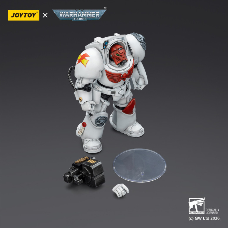 JoyToy Space Marines - White Scars - The Terminator 2 with Power Fist and Storm Bolter 1/18 - Warhammer 40k