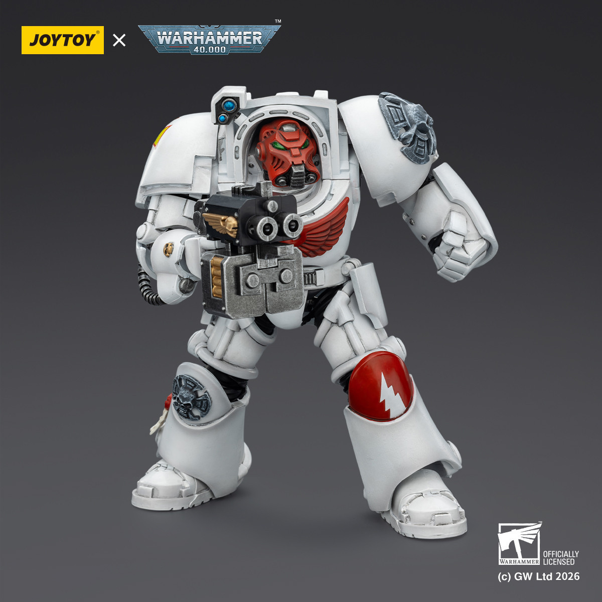 JoyToy Space Marines - White Scars - The Terminator 2 with Power Fist and Storm Bolter 1/18 - Warhammer 40k