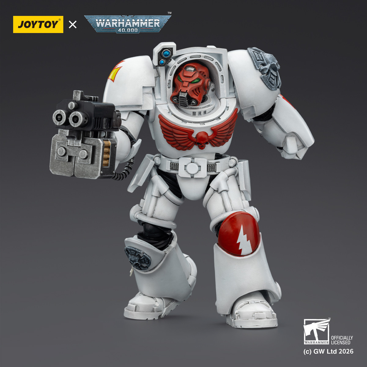 JoyToy Space Marines - White Scars - The Terminator 2 with Power Fist and Storm Bolter 1/18 - Warhammer 40k