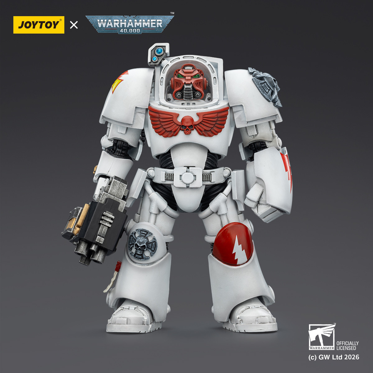 JoyToy Space Marines - White Scars - The Terminator 2 with Power Fist and Storm Bolter 1/18 - Warhammer 40k