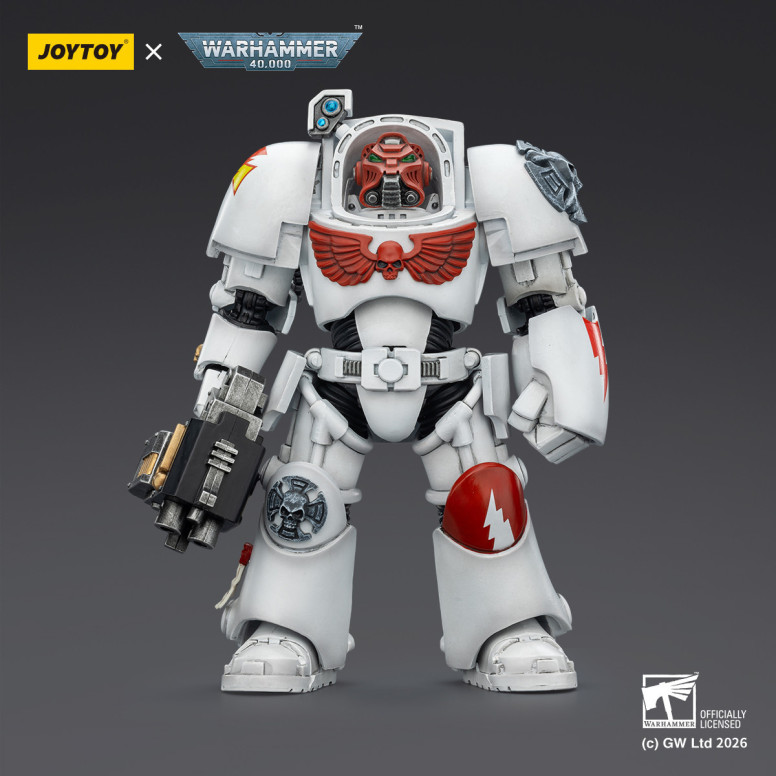 JoyToy Space Marines - White Scars - The Terminator 2 with Power Fist and Storm Bolter 1/18 - Warhammer 40k