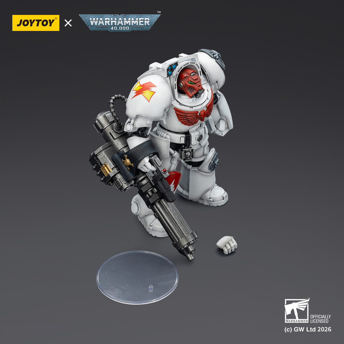 JoyToy Space Marines - White Scars - The Terminator 3 with Power Fist and Assault Cannon 1/18 - Warhammer 40k