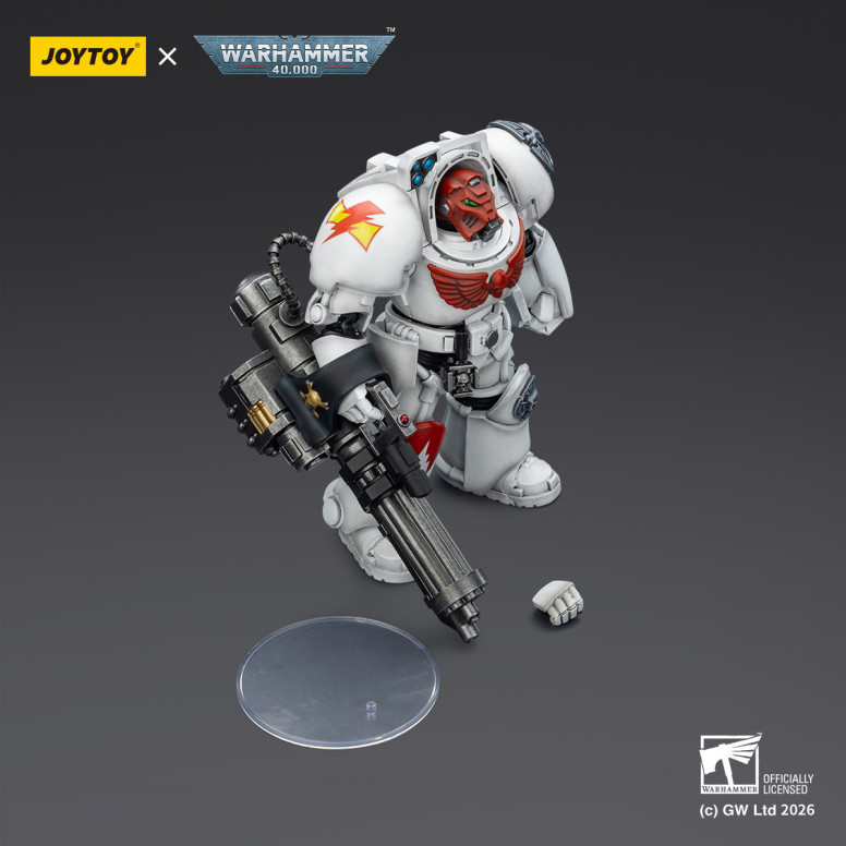 JoyToy Space Marines - White Scars - The Terminator 3 with Power Fist and Assault Cannon 1/18 - Warhammer 40k