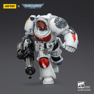 JoyToy Space Marines - White Scars - The Terminator 3 with Power Fist and Assault Cannon 1/18 - Warhammer 40k