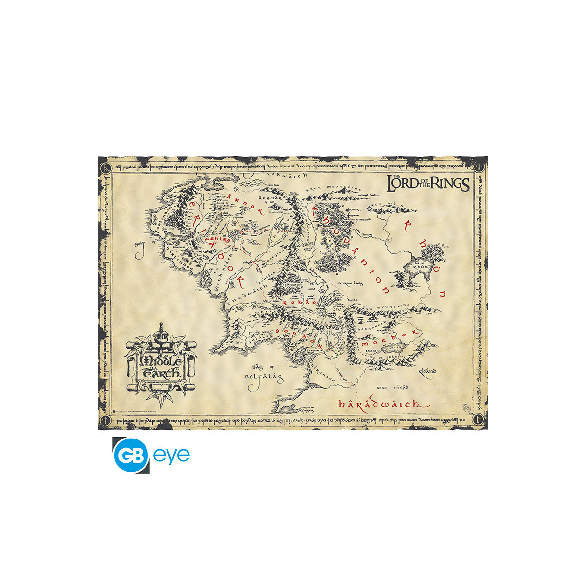 ABYstyle - THE LORD OF THE RINGS Scroll poster Middle-earth
