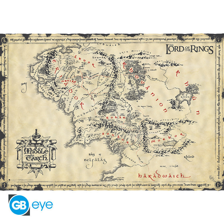 ABYstyle - THE LORD OF THE RINGS Scroll poster Middle-earth