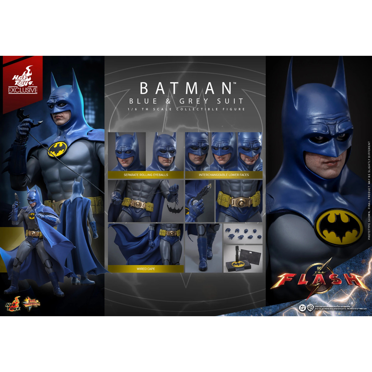 Hot Toys - Batman (Blue & grey Suit) Movie Masterpiece 1/6 The The Flash - Hot Toys Exclusive