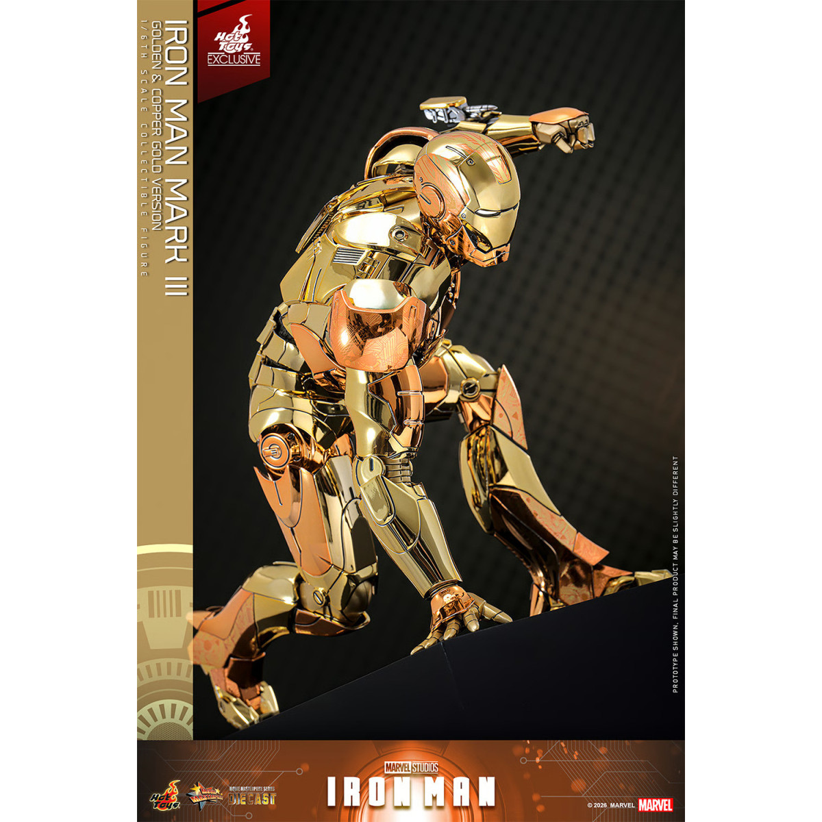 Hot Toys Marvel - Iron Man Mark III (Golden & Copper Gold Version) Die Cast MMS 1/6 - Hot Toys Exclusive