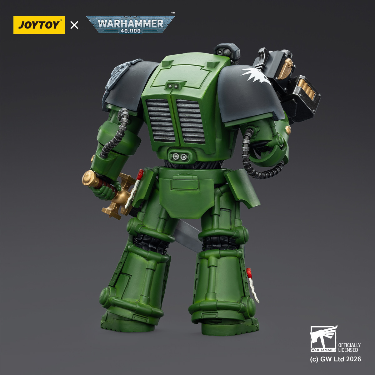 JoyToy Space Marines - Salamanders - The Terminator 1 with Power Sword and Storm Bolter 1/18 - Warhammer 40k