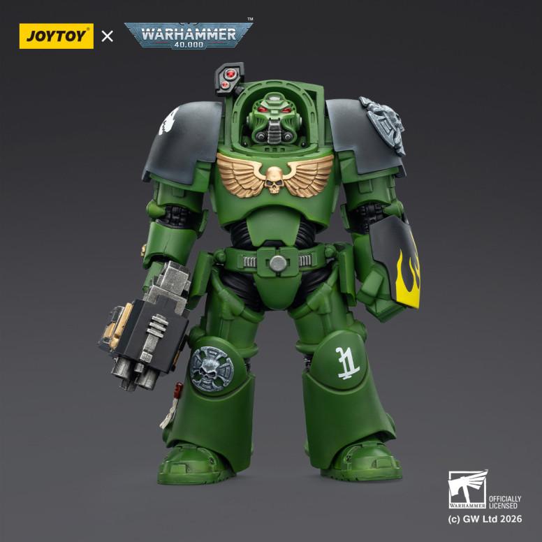 JoyToy Space Marines - Salamanders - The Terminator 2 with Power Fist and Storm Bolter 1/18 - Warhammer 40k
