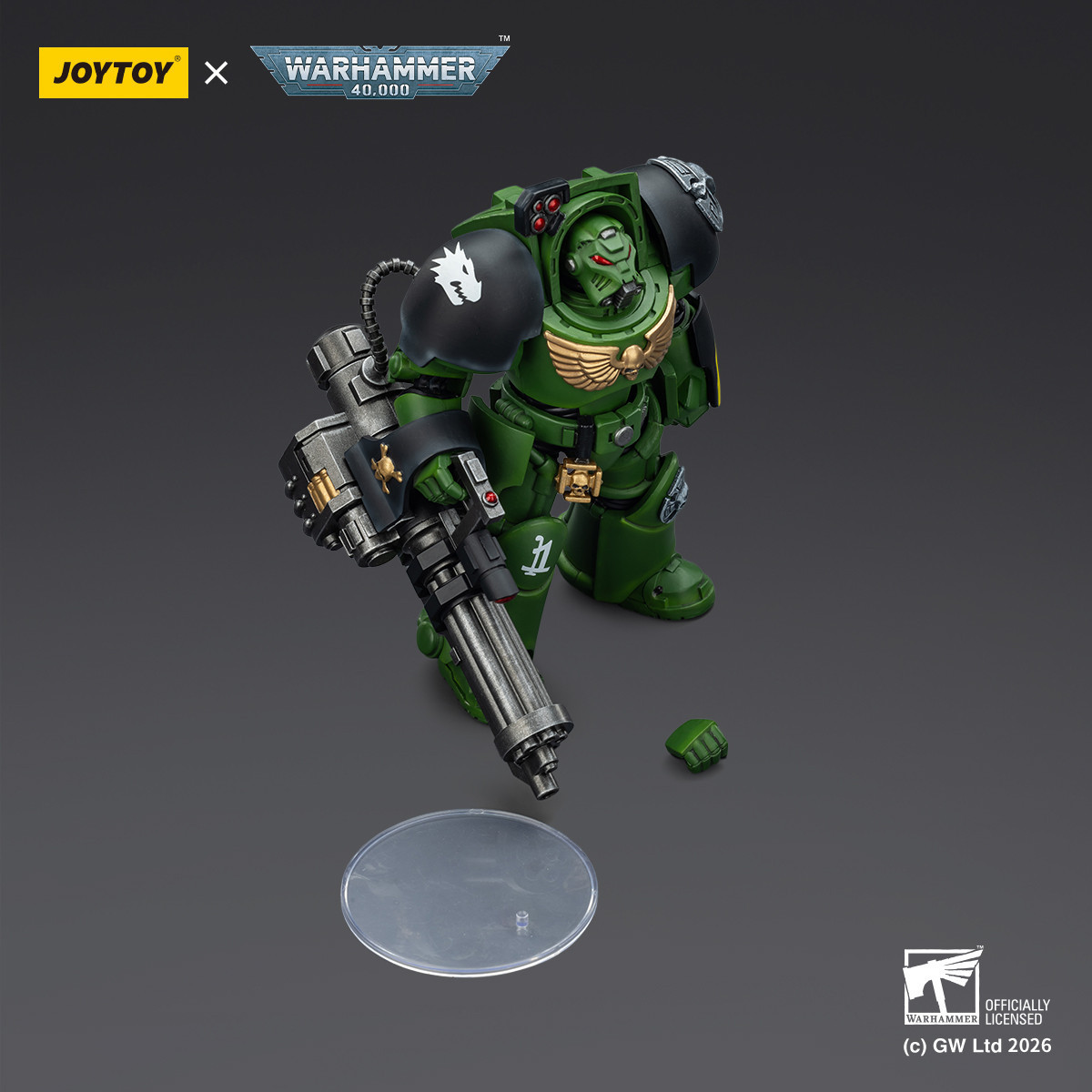JoyToy Space Marines - Salamanders - The Terminator 3 with Power Fist and Assault Cannon 1/18 - Warhammer 40k