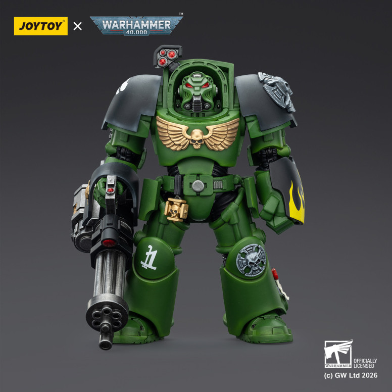 JoyToy Space Marines - Salamanders - The Terminator 3 with Power Fist and Assault Cannon 1/18 - Warhammer 40k