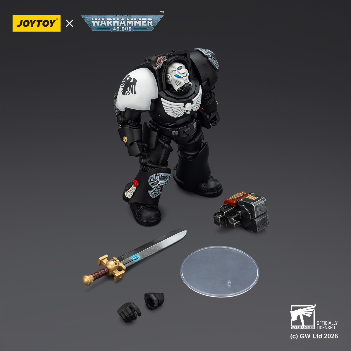 JoyToy Space Marines - Raven Guard - The Terminator 1 with Power Sword and Storm Bolter 1/18 - Warhammer 40k