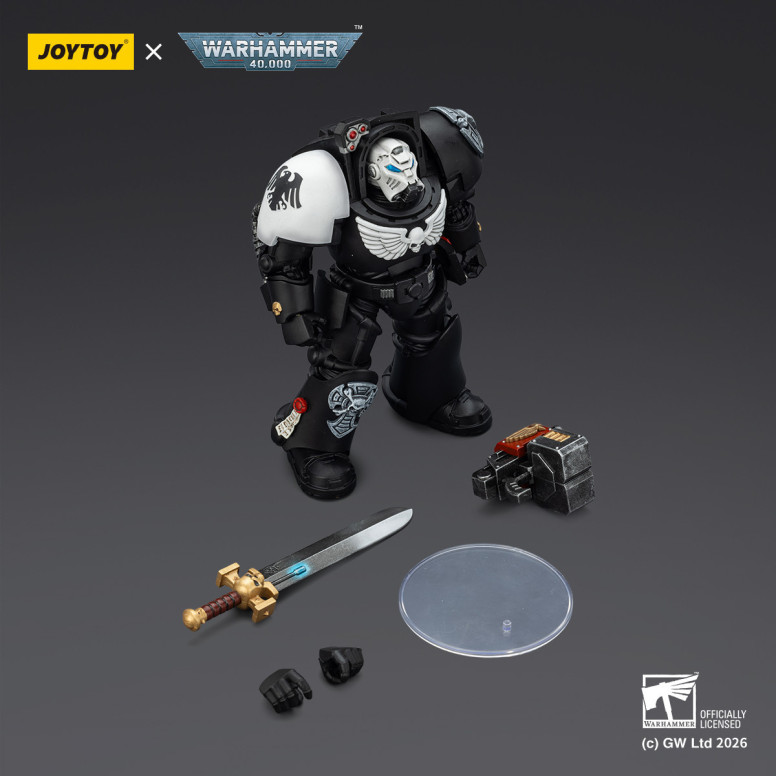 JoyToy Space Marines - Raven Guard - The Terminator 1 with Power Sword and Storm Bolter 1/18 - Warhammer 40k