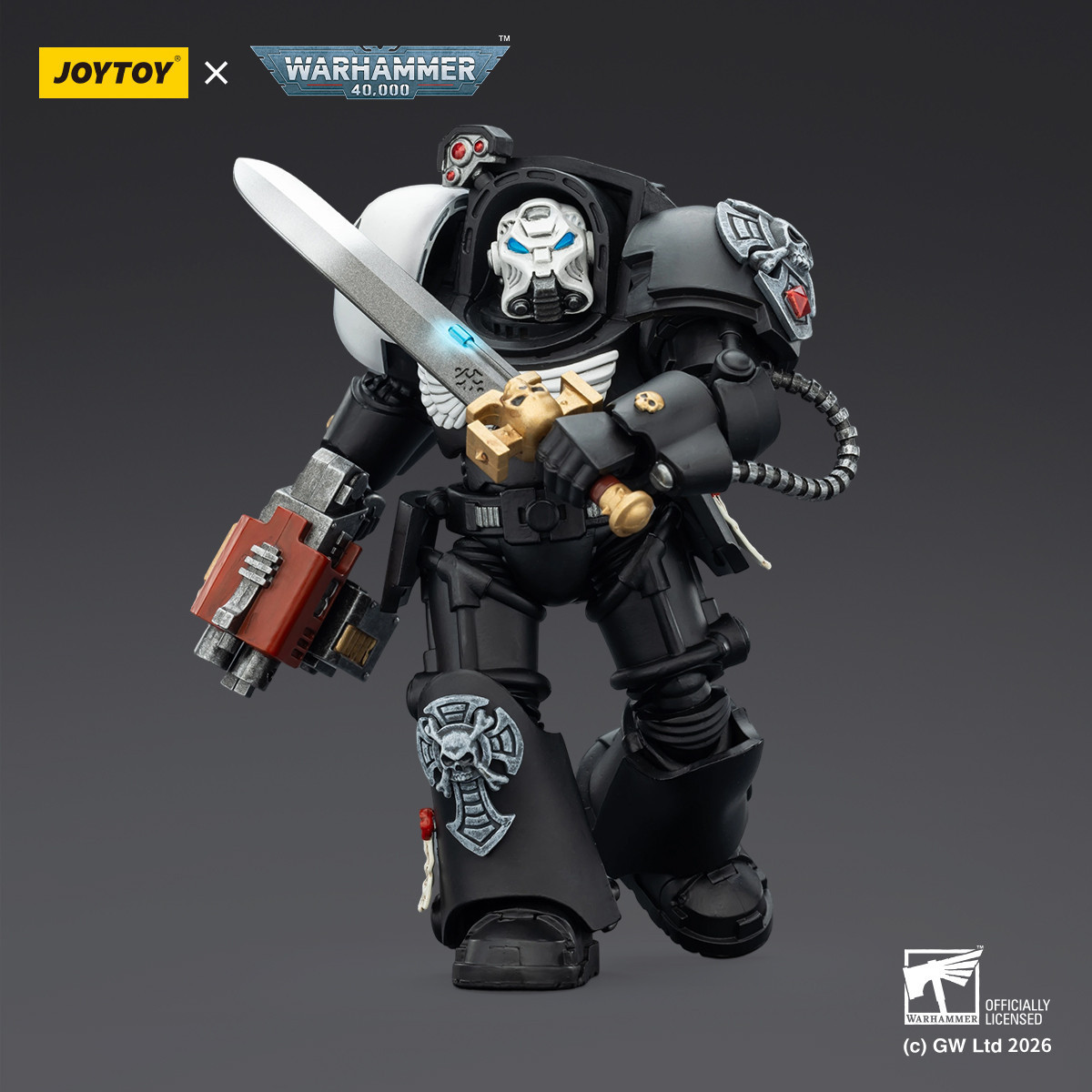JoyToy Space Marines - Raven Guard - The Terminator 1 with Power Sword and Storm Bolter 1/18 - Warhammer 40k