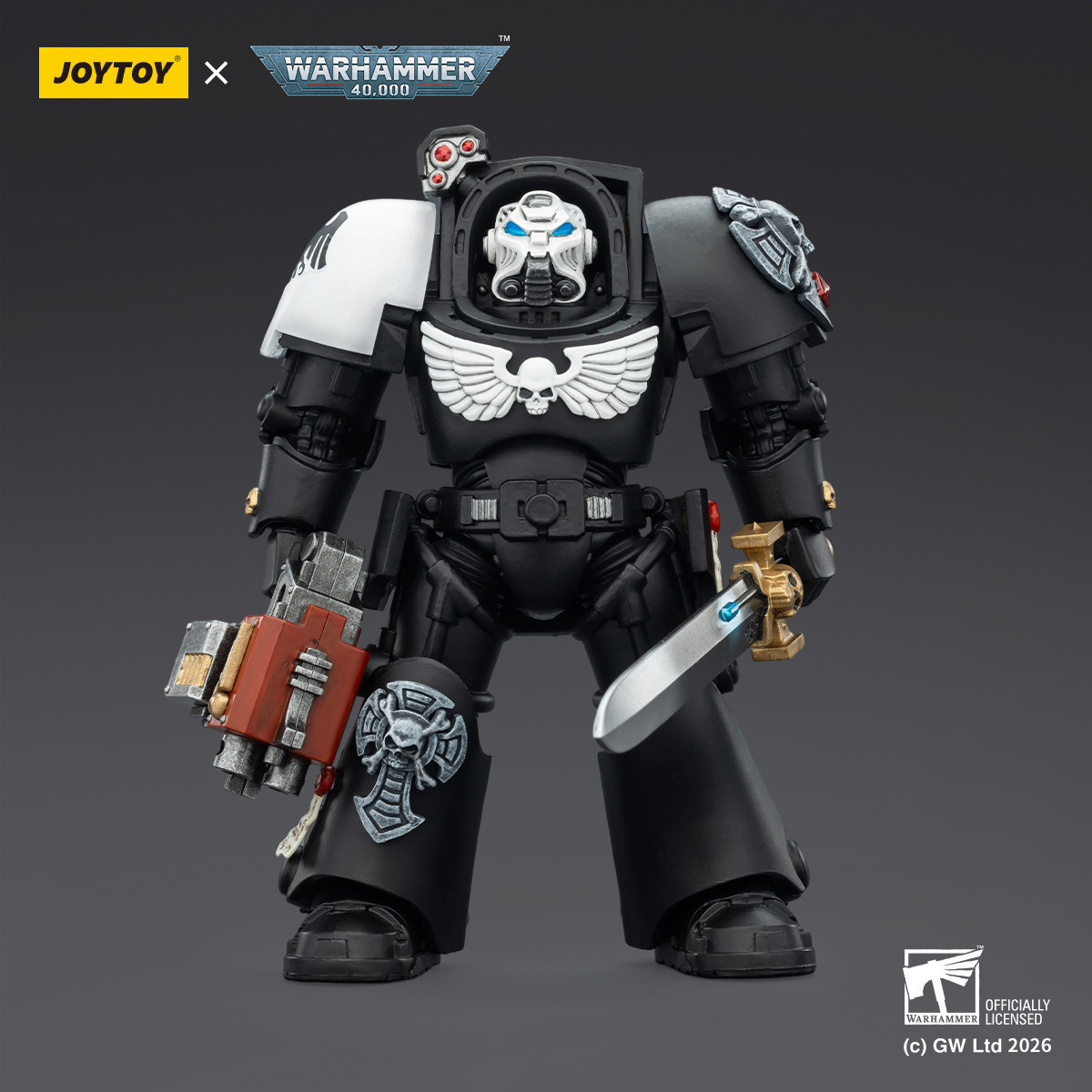 JoyToy Space Marines - Raven Guard - The Terminator 1 with Power Sword and Storm Bolter 1/18 - Warhammer 40k