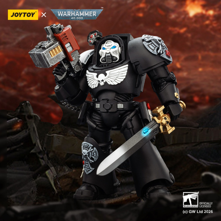 JoyToy Space Marines - Raven Guard - The Terminator 1 with Power Sword and Storm Bolter 1/18 - Warhammer 40k