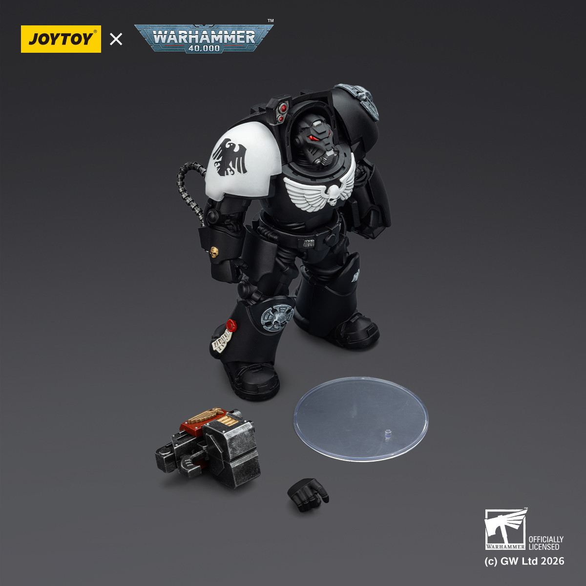 JoyToy Space Marines - Raven Guard - The Terminator 2 with Power Fist and Storm Bolter 1/18 - Warhammer 40k