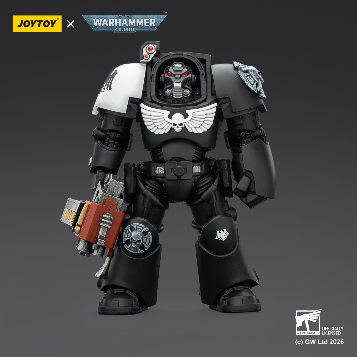JoyToy Space Marines - Raven Guard - The Terminator 2 with Power Fist and Storm Bolter 1/18 - Warhammer 40k