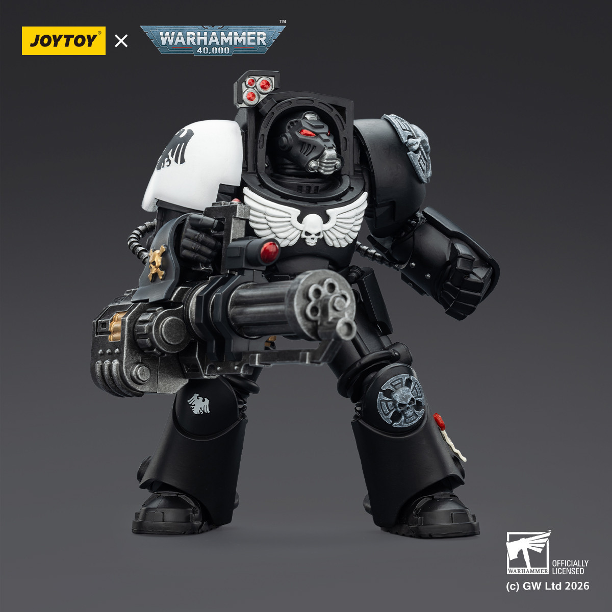 JoyToy Space Marines - Raven Guard - The Terminator 3 with Power Fist and Assault Cannon 1/18 - Warhammer 40k