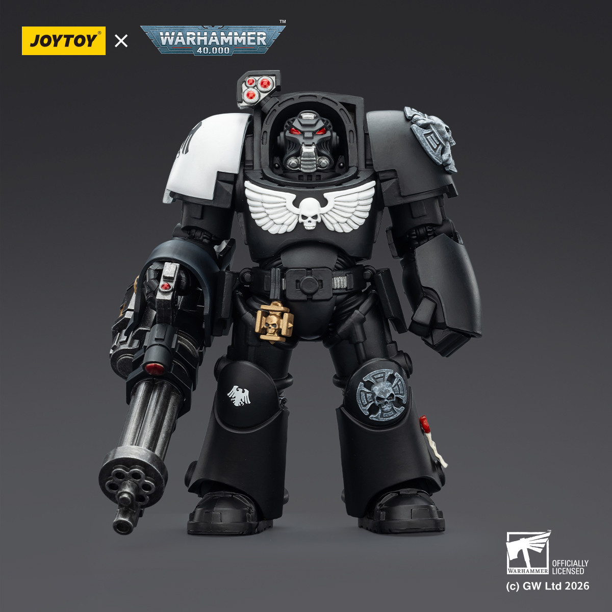 JoyToy Space Marines - Raven Guard - The Terminator 3 with Power Fist and Assault Cannon 1/18 - Warhammer 40k