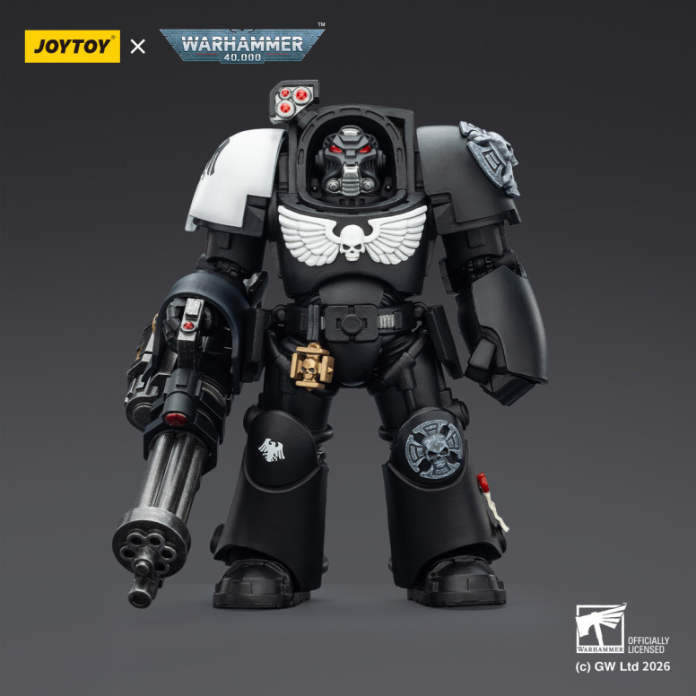 JoyToy Space Marines - Raven Guard - The Terminator 3 with Power Fist and Assault Cannon 1/18 - Warhammer 40k