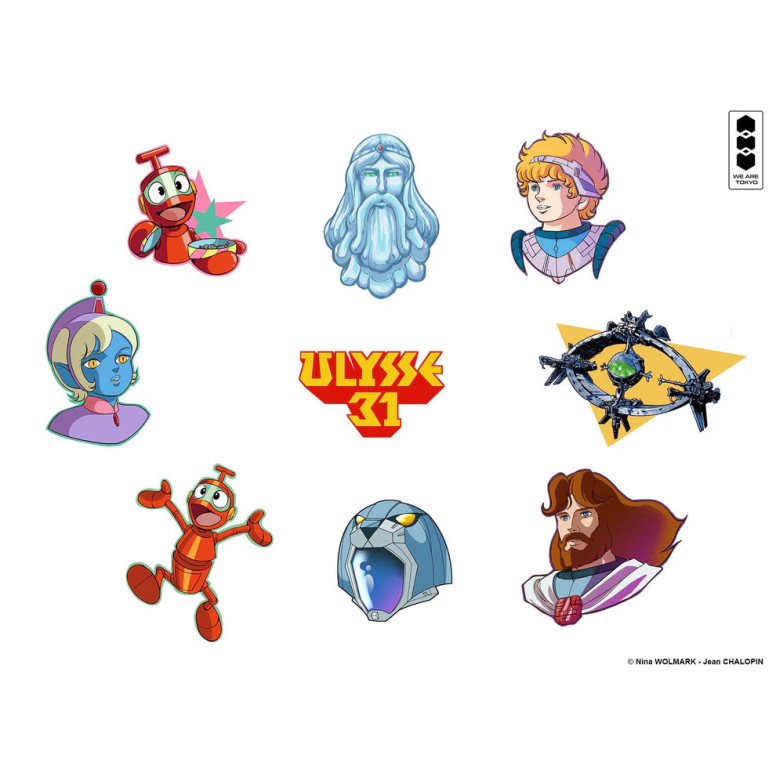 We are Tokyo Ulysses 31 - PIN'S Series 1 - Display of 18 Pin's
