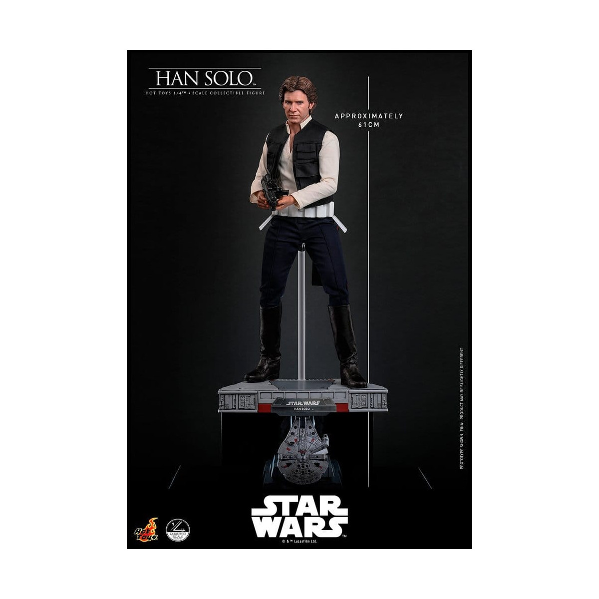 Hot Toys Star Wars Episode IV - Han Solo Movie Quarter Scale Collectible Figure