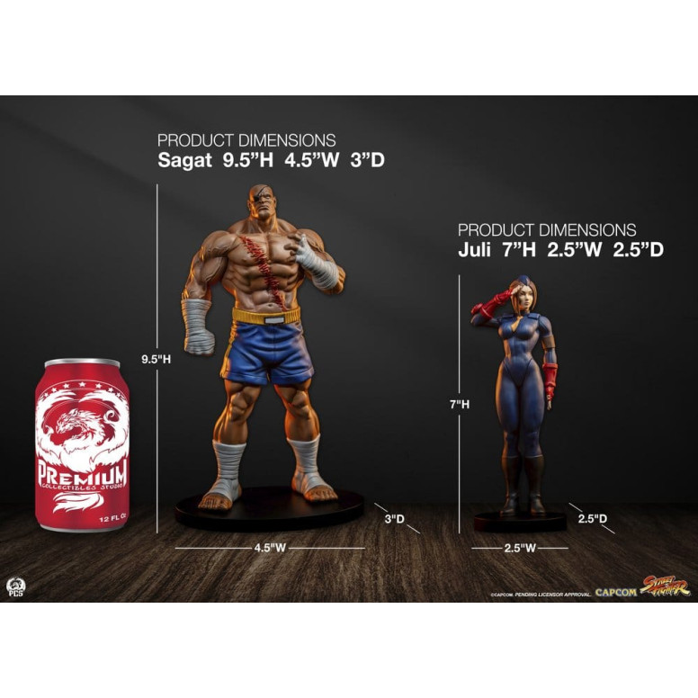 PCS - Street Fighter: Street Jam - Sagat & Juli 1:10 Scale Statue Set