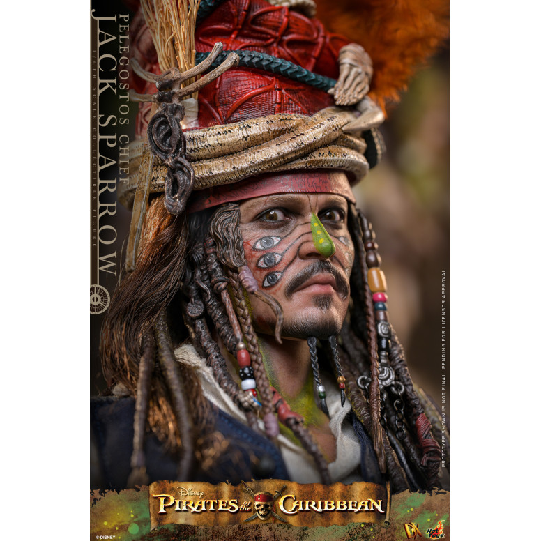 Hot Toys Pirates of the Caribbean - Pelegostos Chief Jack Sparrow MMS 1/6 - Dead Man's Chest
