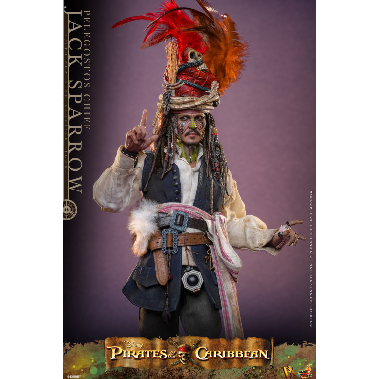 Hot Toys Pirates of the Caribbean - Pelegostos Chief Jack Sparrow MMS 1/6 - Dead Man's Chest