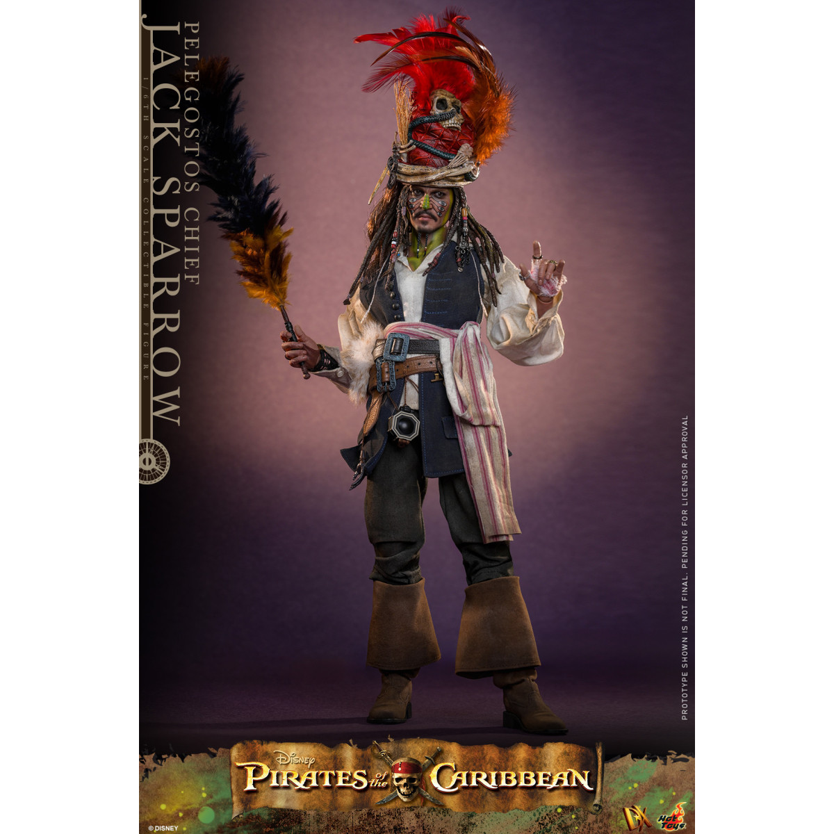 Hot Toys Pirates of the Caribbean - Pelegostos Chief Jack Sparrow MMS 1/6 - Dead Man's Chest