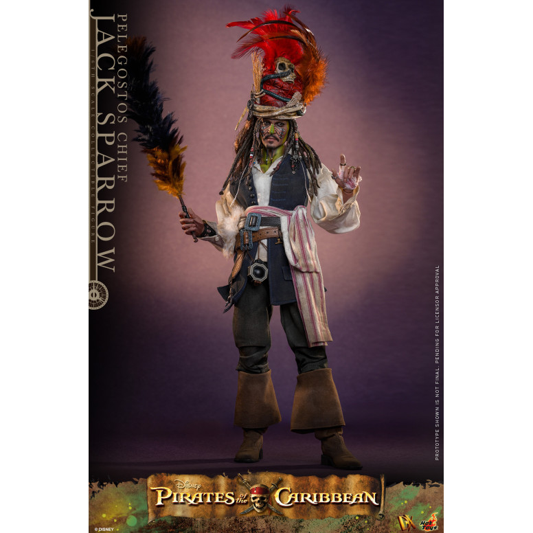 Hot Toys Pirates of the Caribbean - Pelegostos Chief Jack Sparrow MMS 1/6 - Dead Man's Chest