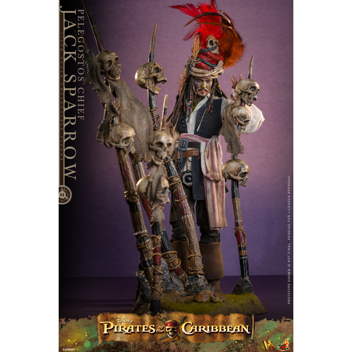 Hot Toys Pirates of the Caribbean - Pelegostos Chief Jack Sparrow MMS 1/6 - Dead Man's Chest